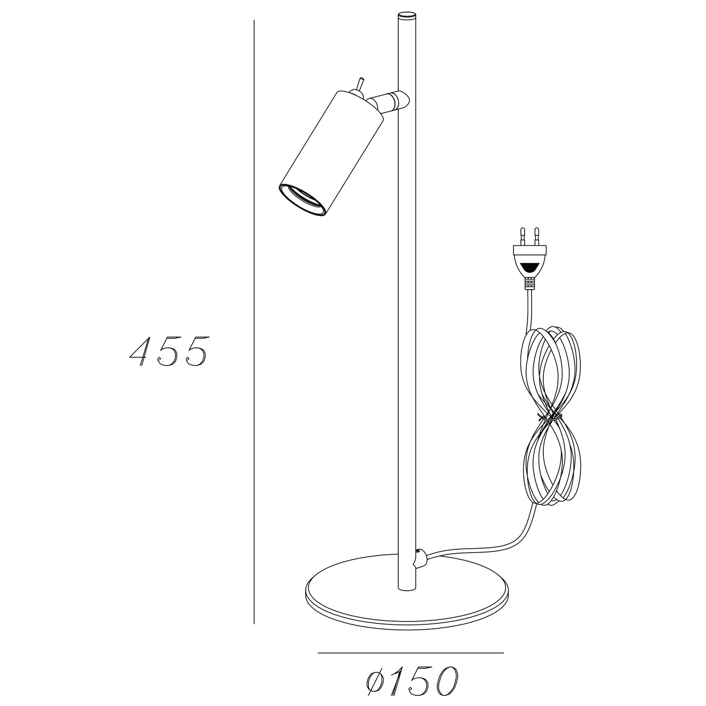 Oz mini K1 bordlampe sort/bronse