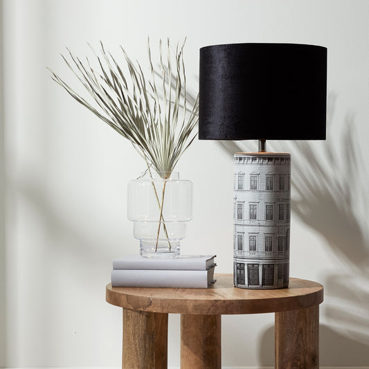 Ichi bordlampe 60W E27 grå/sort