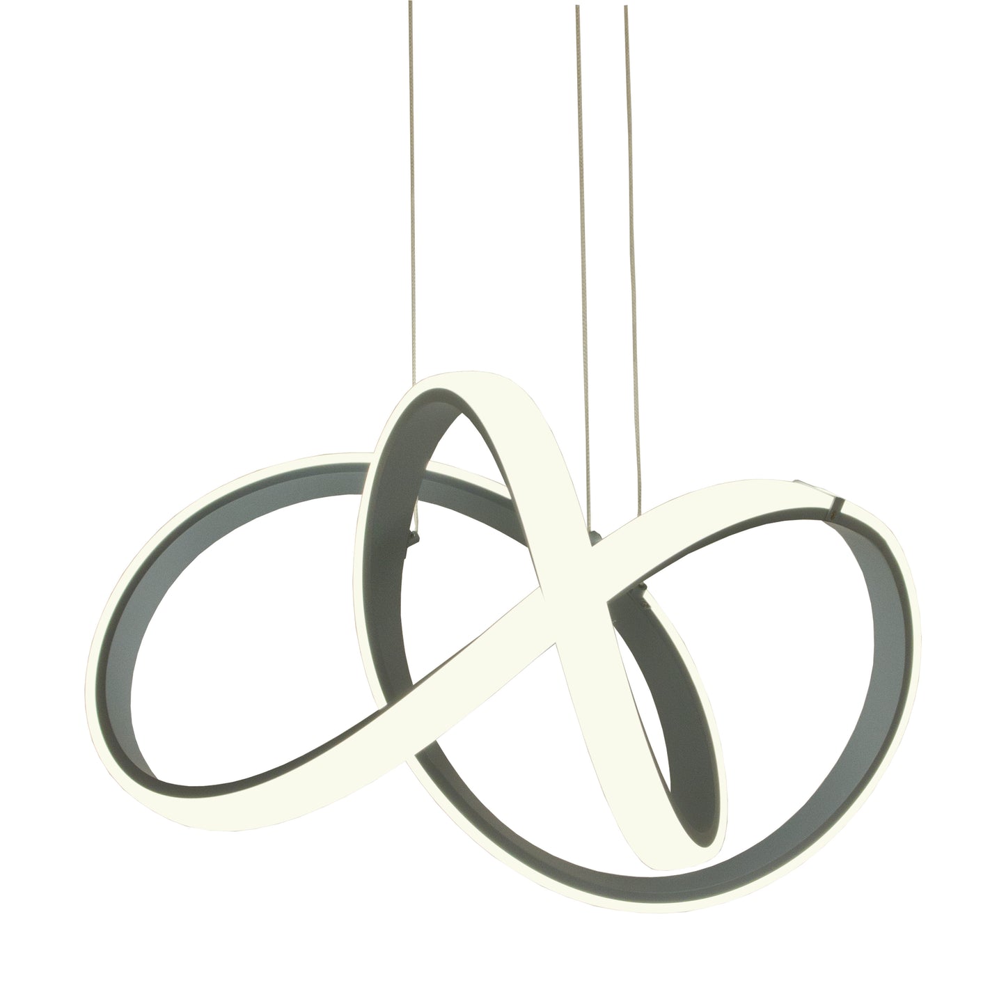 Krumelur taklampe sølvgrå