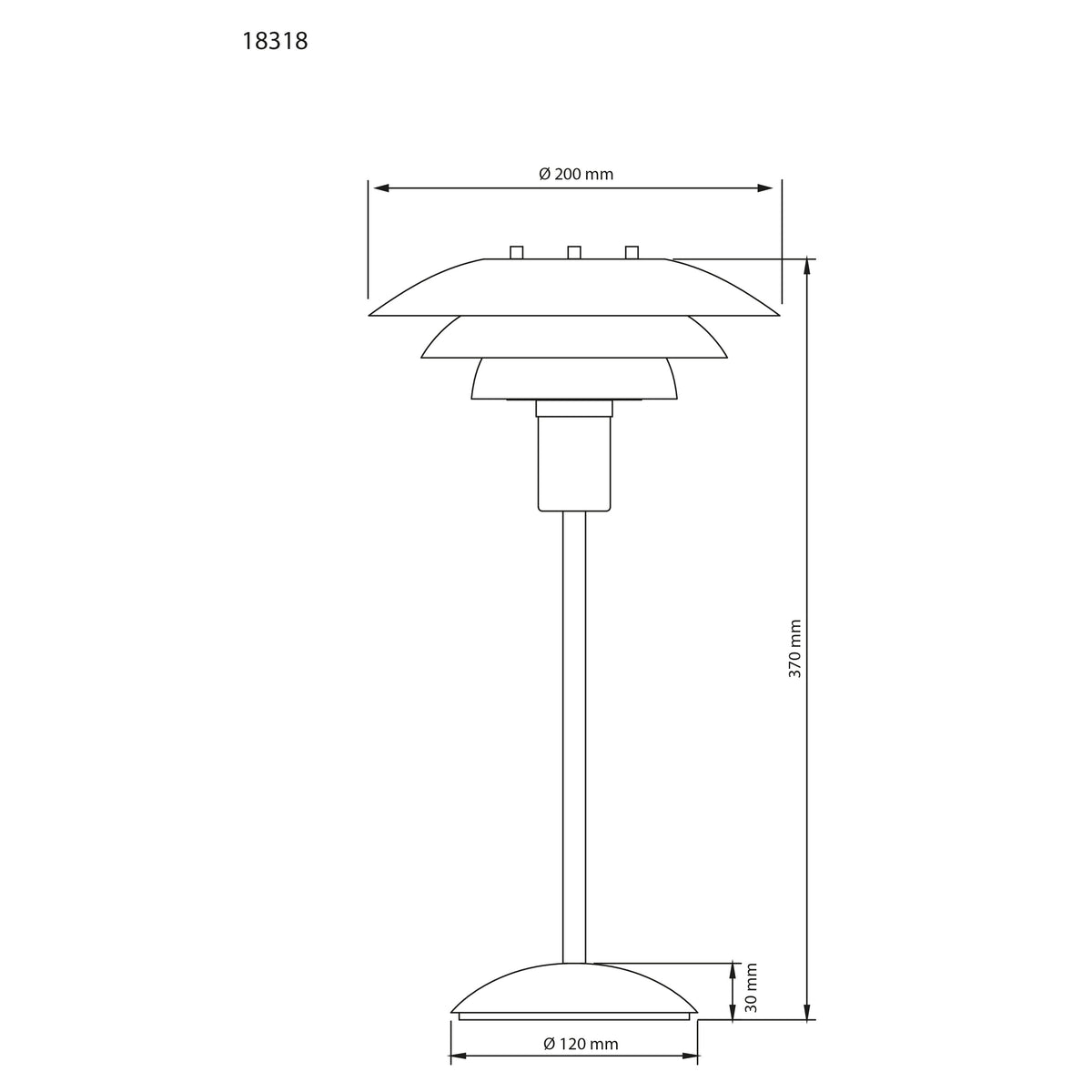 Epsilon bordlampe liten grønn
