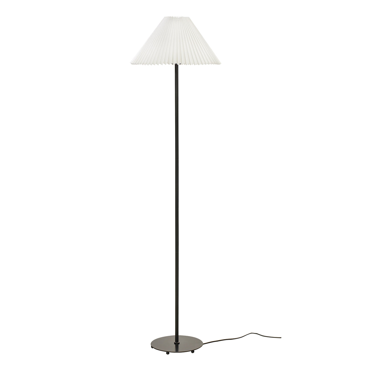 Ester gulvlampe sort/hvit m/skjerm