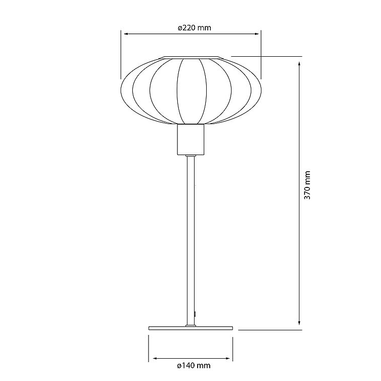 Noor bordlampe liten grå