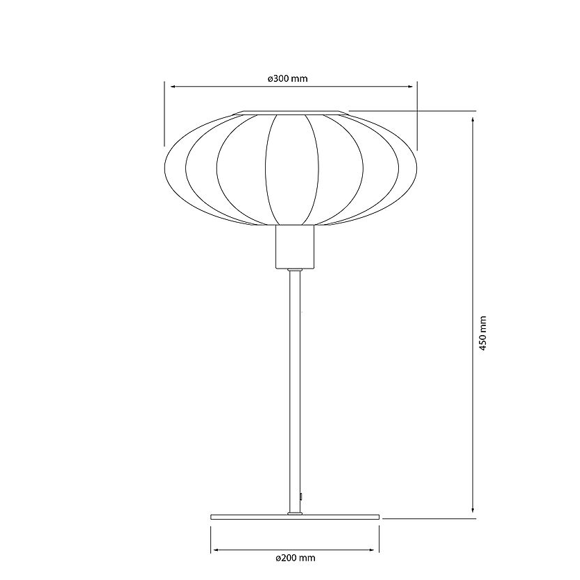 Noor bordlampe stor grå