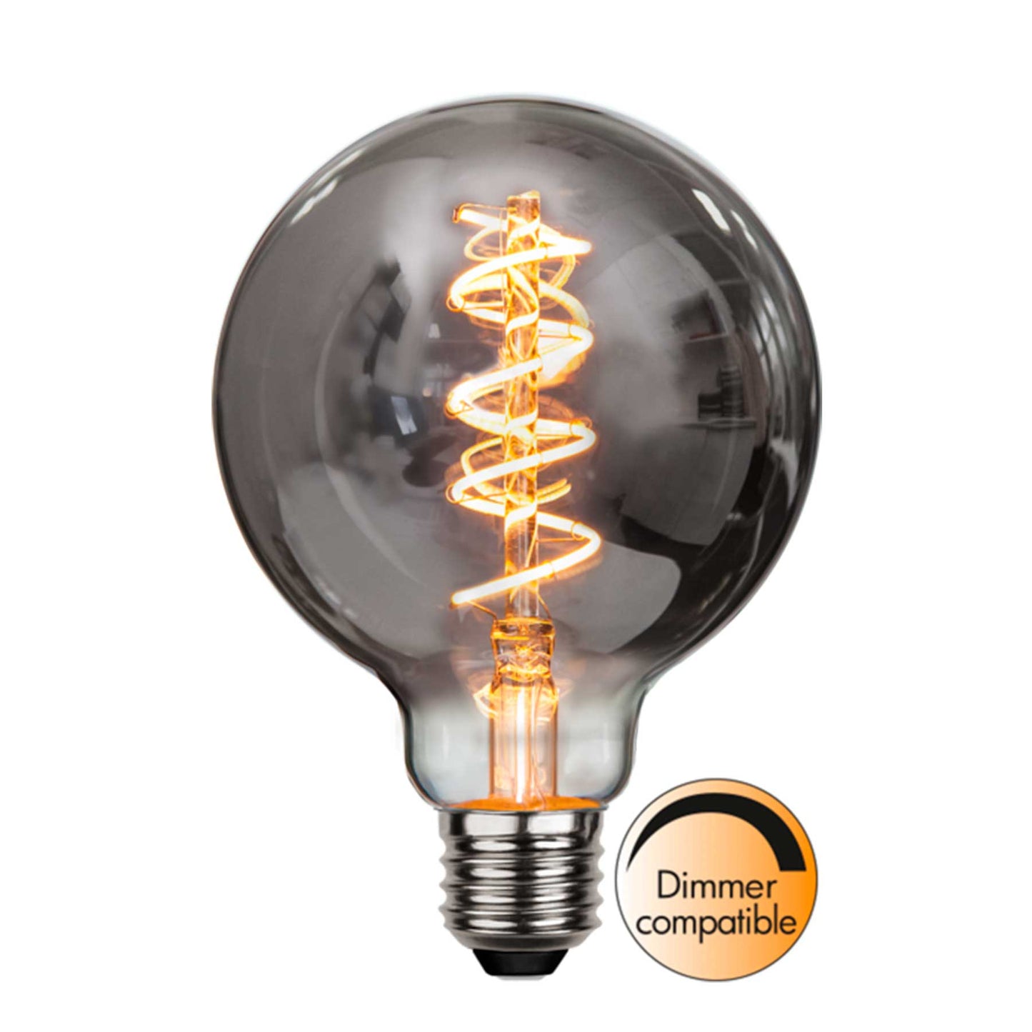 Star LED globe sotet spiral Ø95mm 2W dimbar