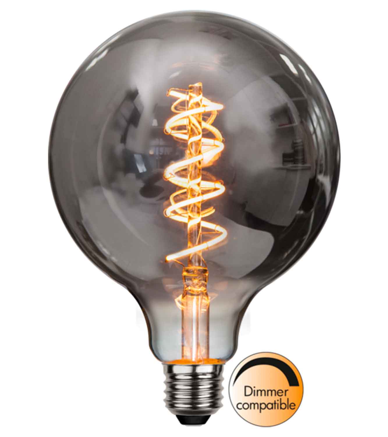Star LED globe sotet spiral Ø125mm 2W dimbar