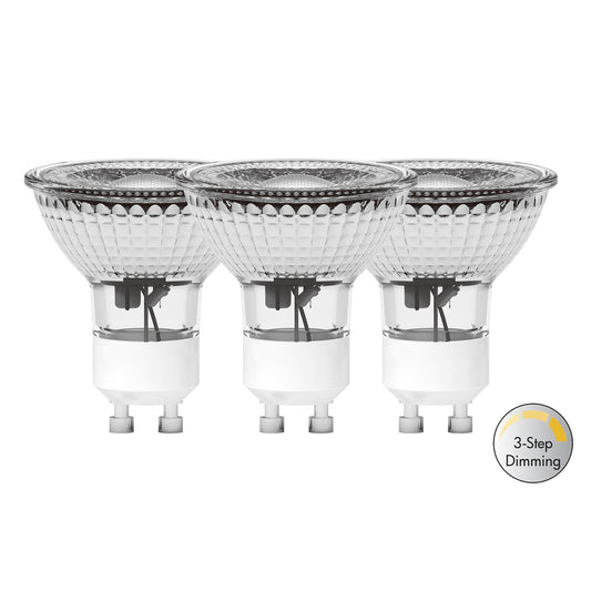 3pk LED GU10 4.5W 345lm 2700K 3-step dim