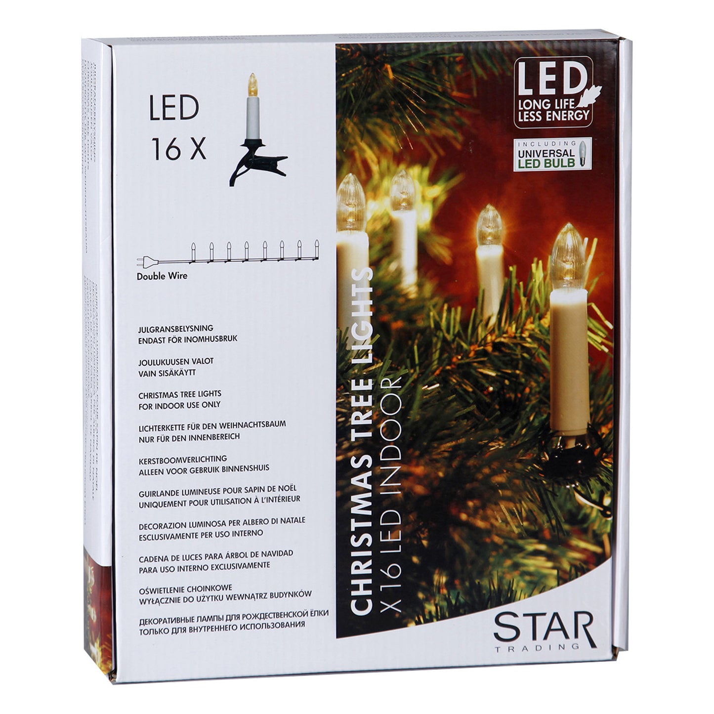 16-lys LED juletrebelysning klar