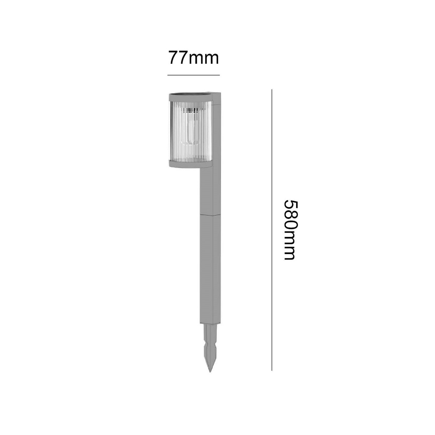 Solar garden spot 1W sort beacon IP65