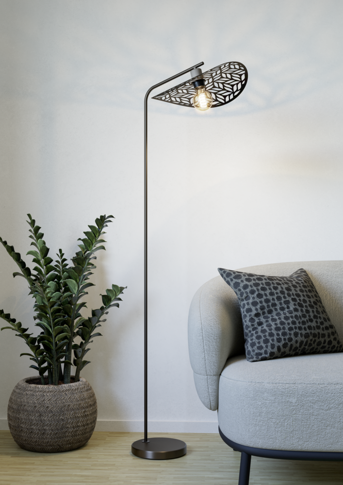 Swaby gulvlampe E27 bronse