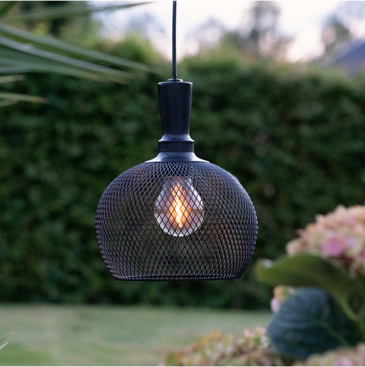 Sunlight LED taklampe m/ solcelle sort 19cm