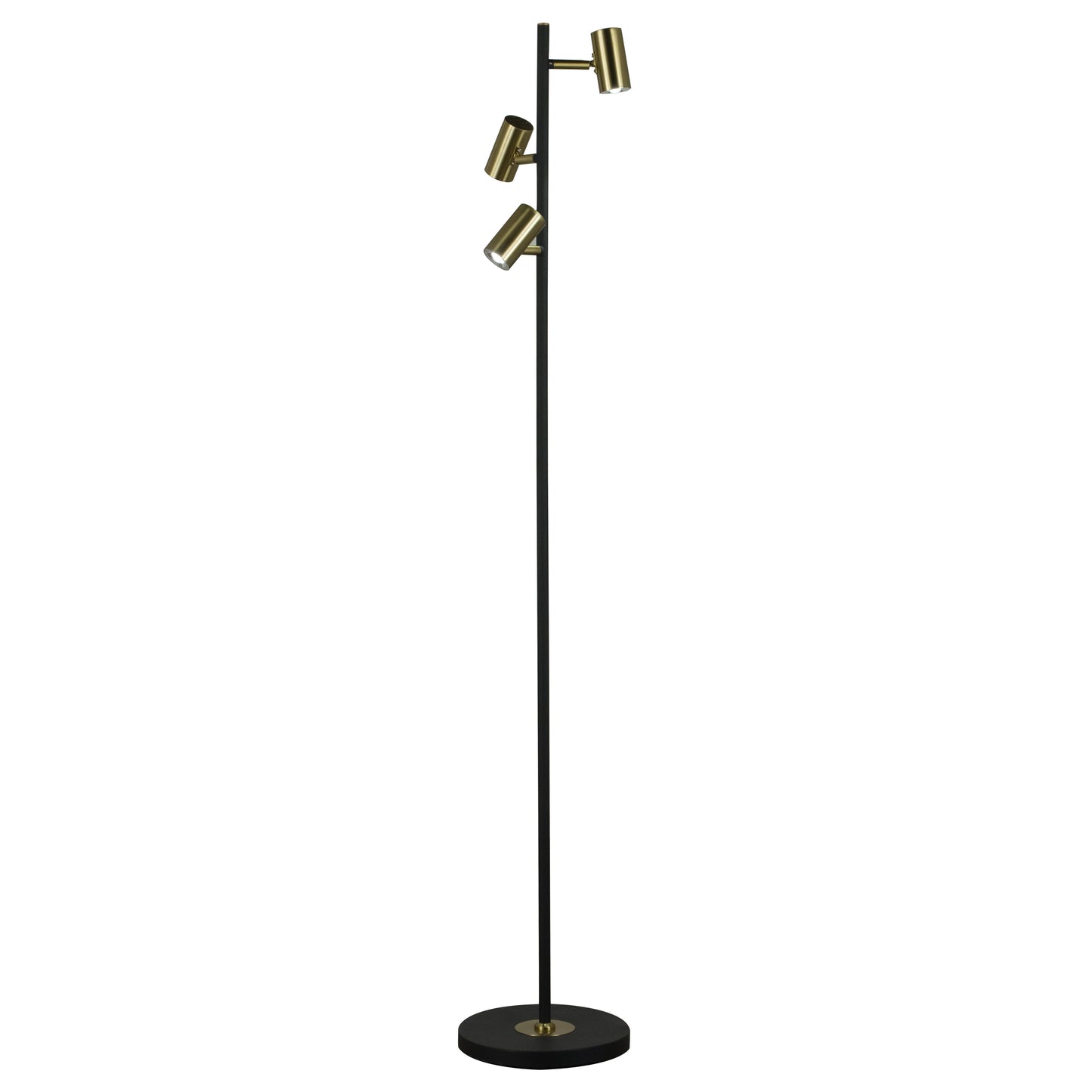 Gusto gulvlampe 3x5W LED sort/messing