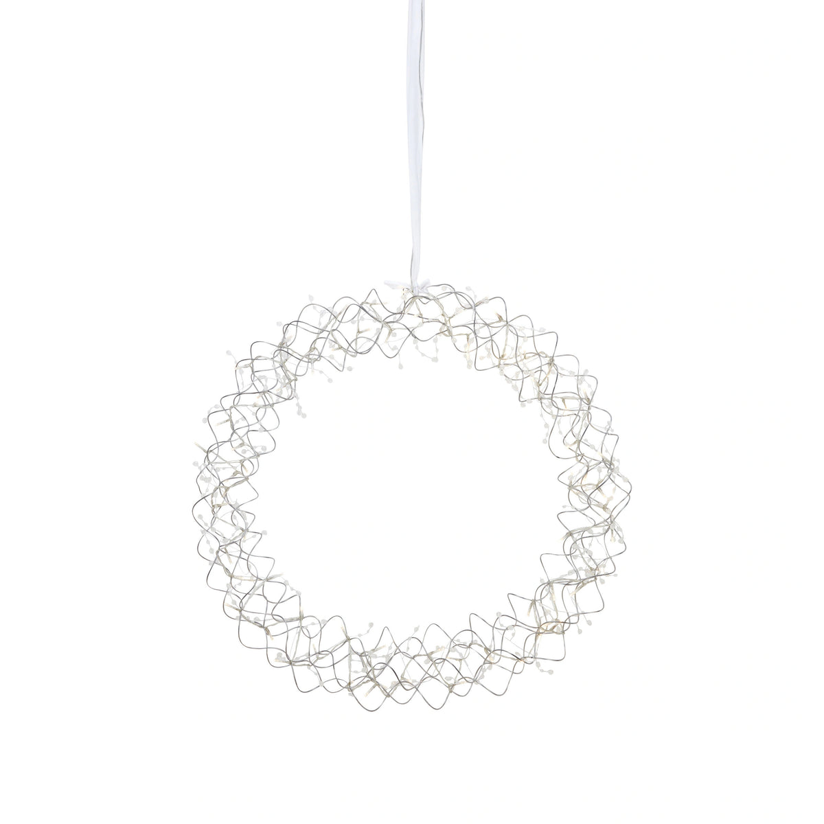 Luminis julepynt krans 60cm sølv