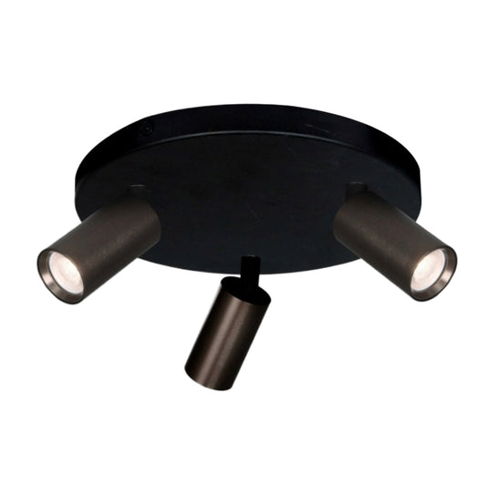 Oz mini K3 takspot rondell sort/bronse