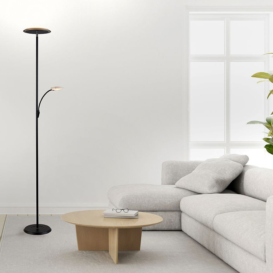 Parma gulvlampe LED uplight sort