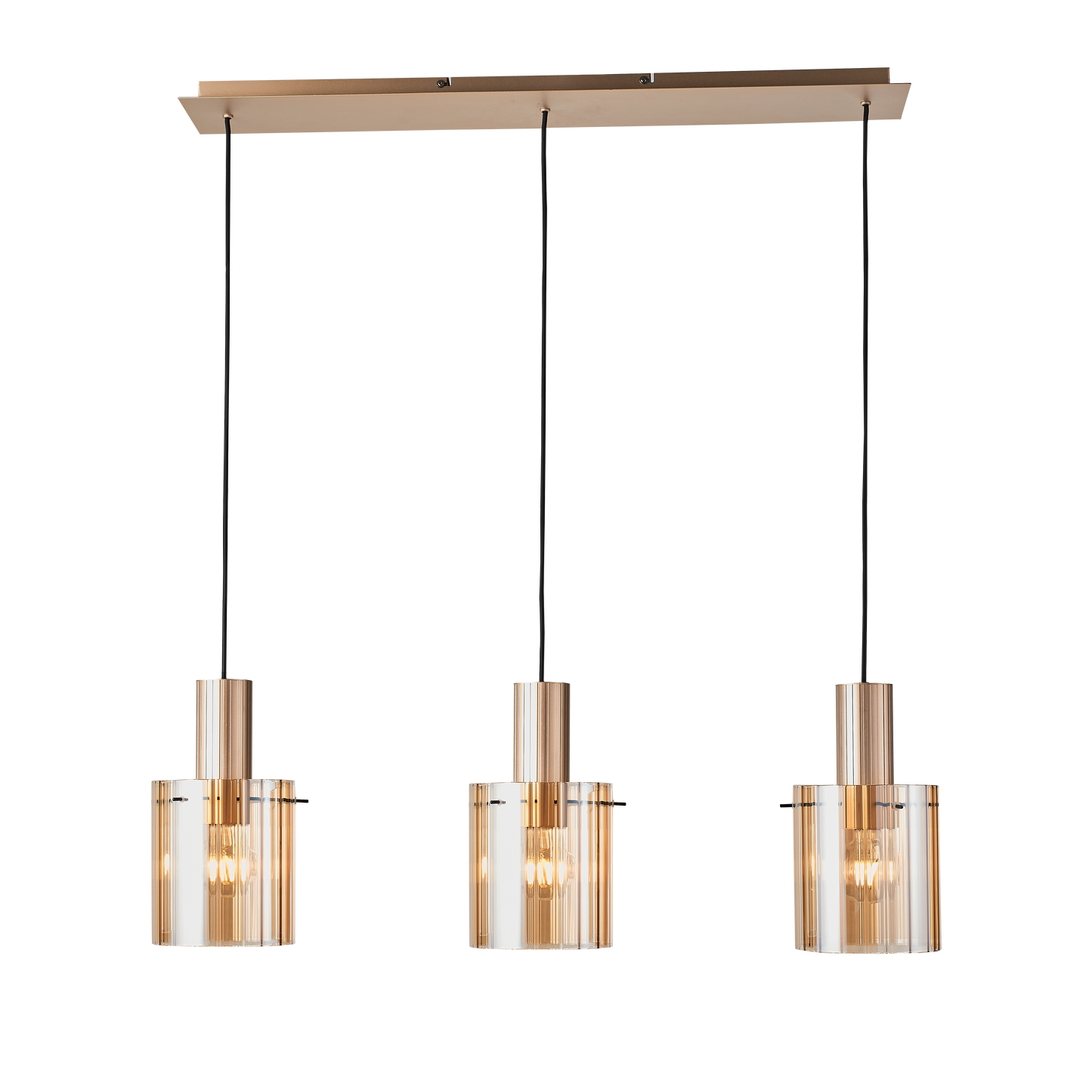 Kvarts taklampe E27 gull/champagne