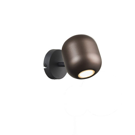 Bull vegglampe 10W GU10 brun