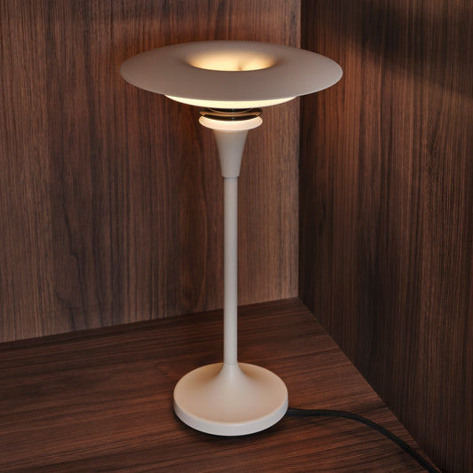 Diablo bordlampe Ø30cm hvit/krom