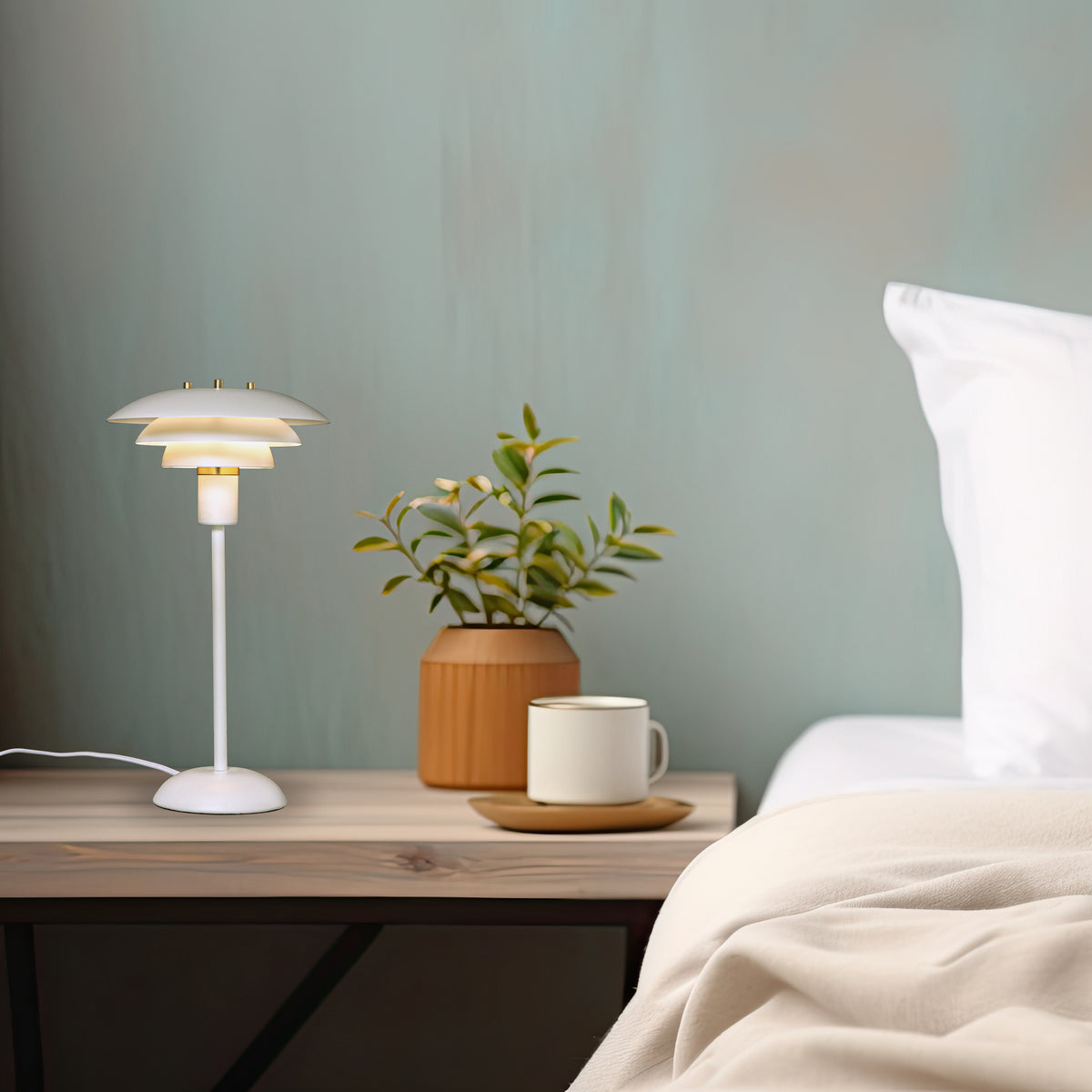 Epsilon bordlampe liten hvit