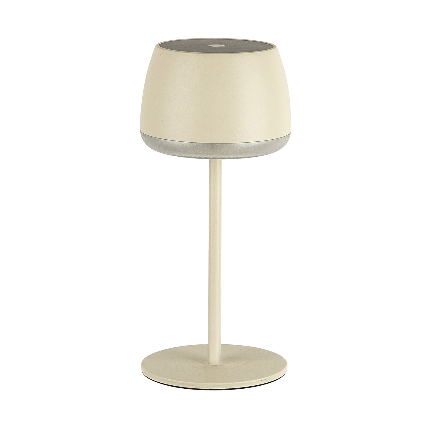 Gløtt bordlampe oppladbar solar matt hvit