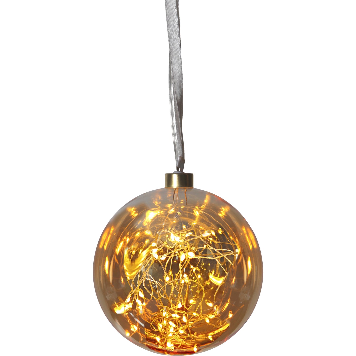 Glow glasskule 15cm amber
