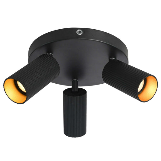 Grooves 3-lys takspot rondell sort