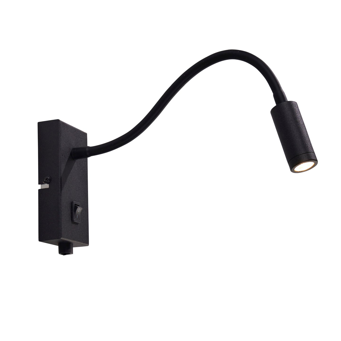 Isa vegglampe sort LED