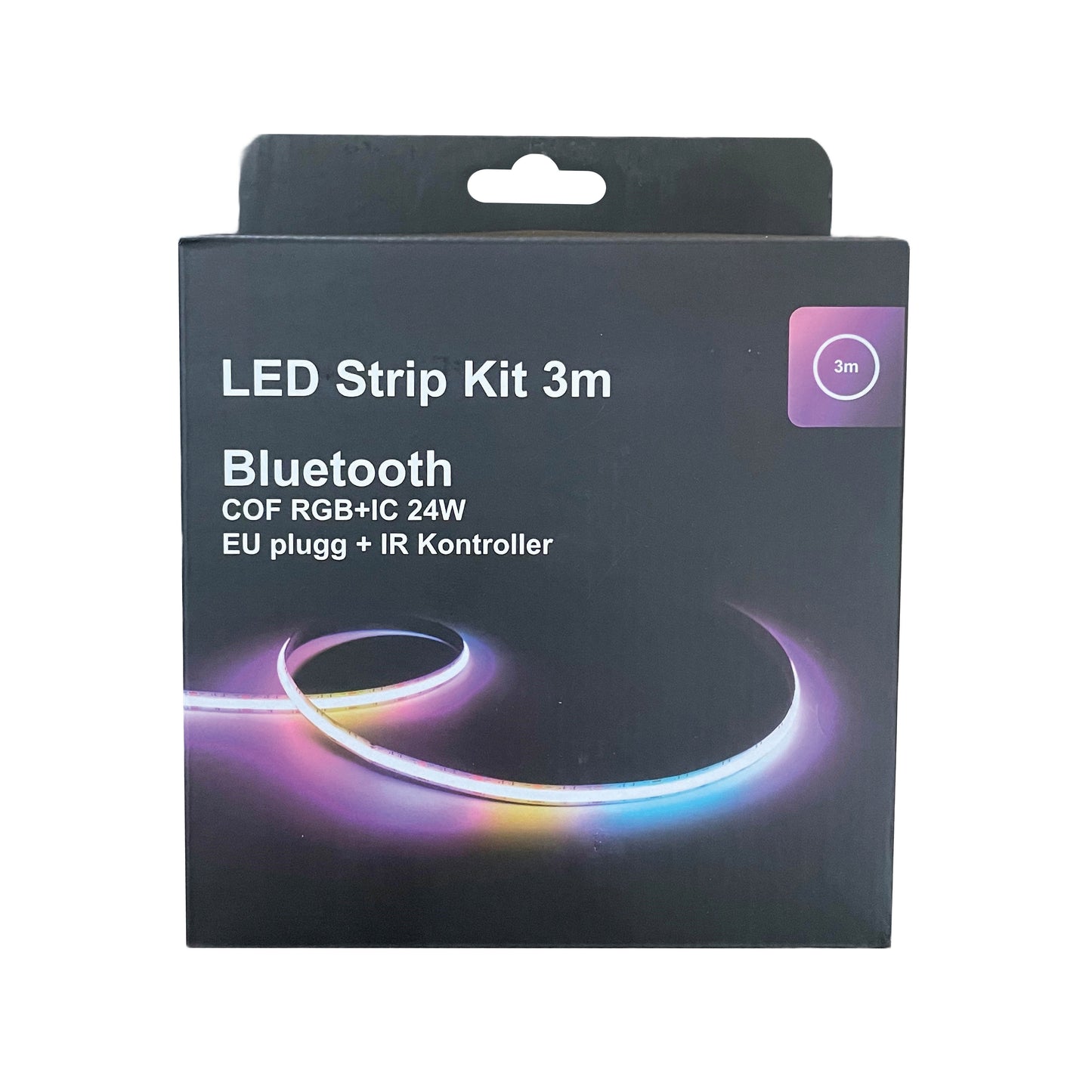 LED strip kit 3m 24W RGB+IC m/kontroll