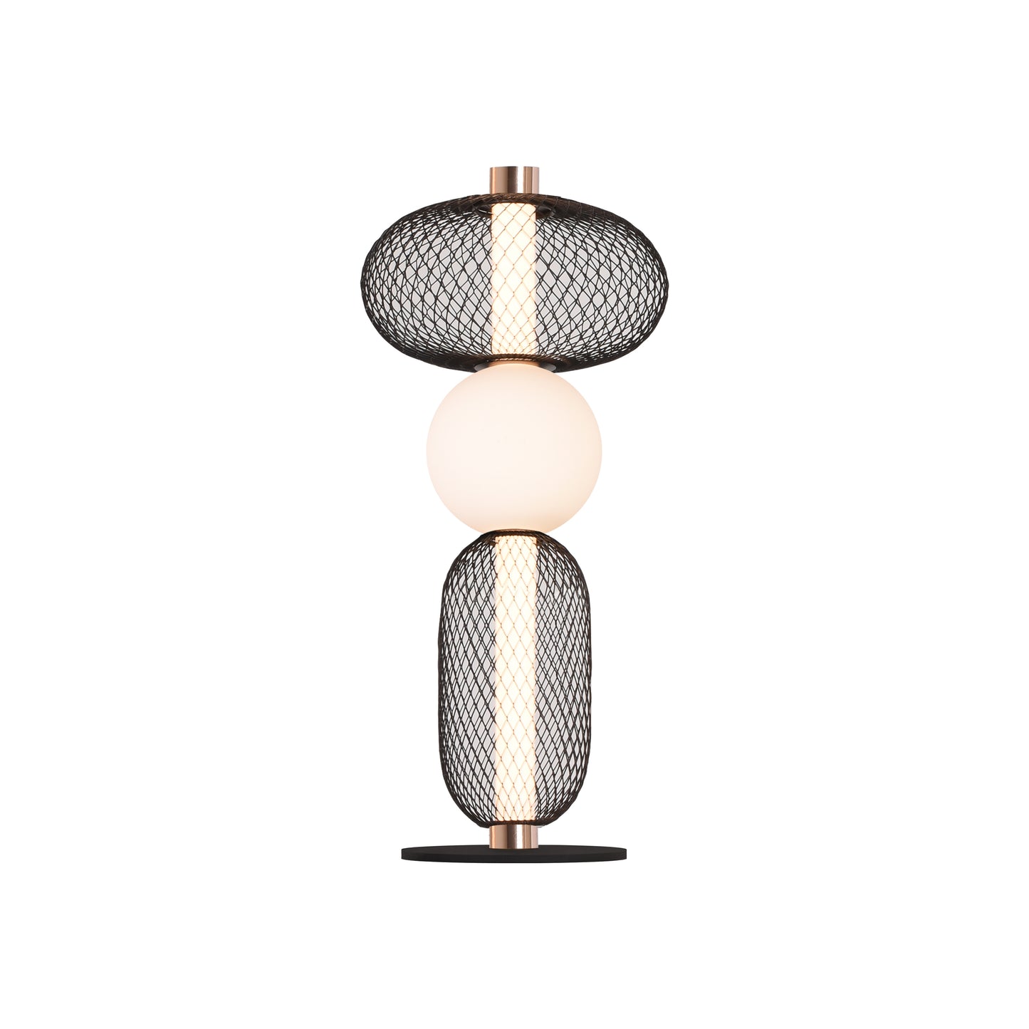 Lumia bordlampe stor sort/messing