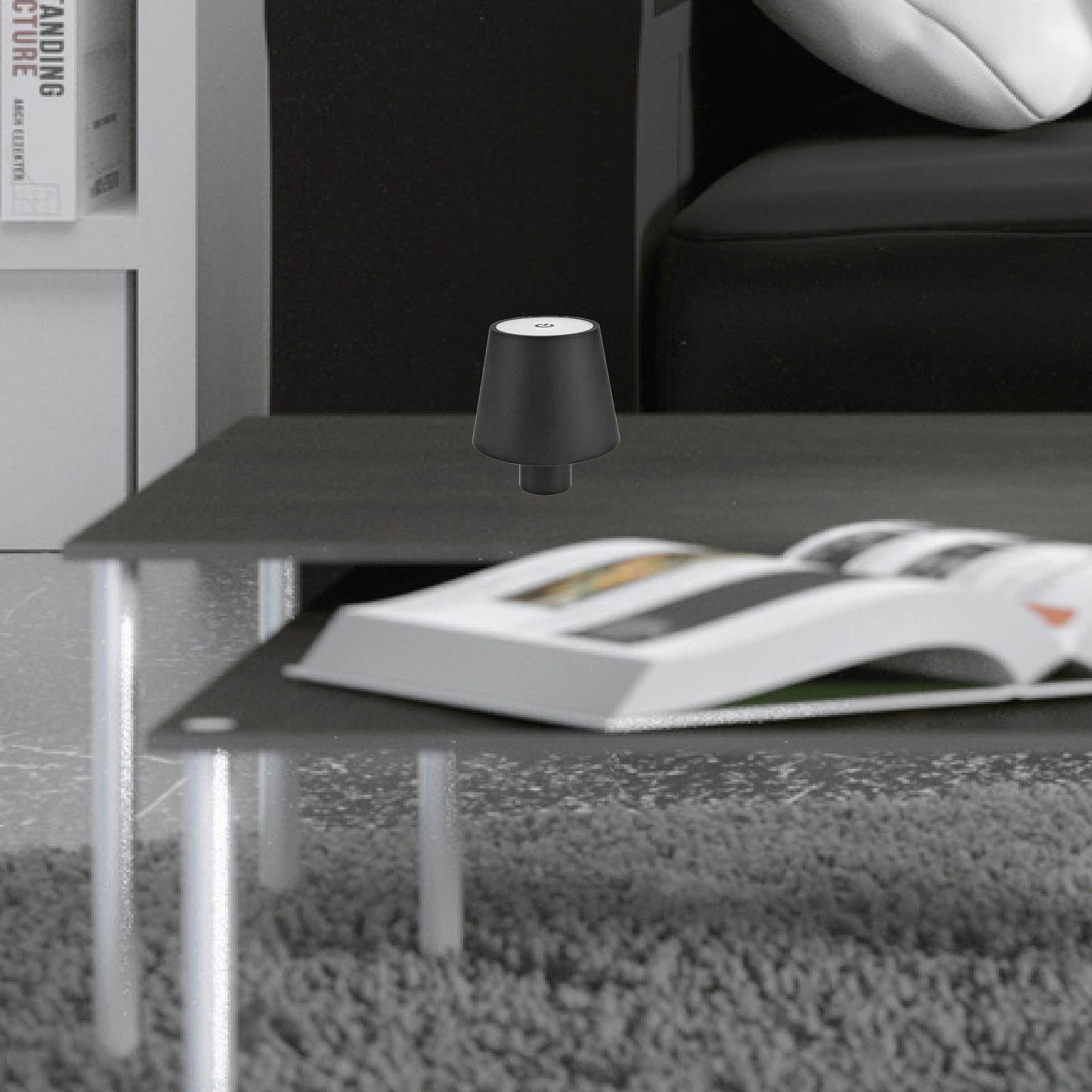 Mida bordlampe 3W sort oppladbar