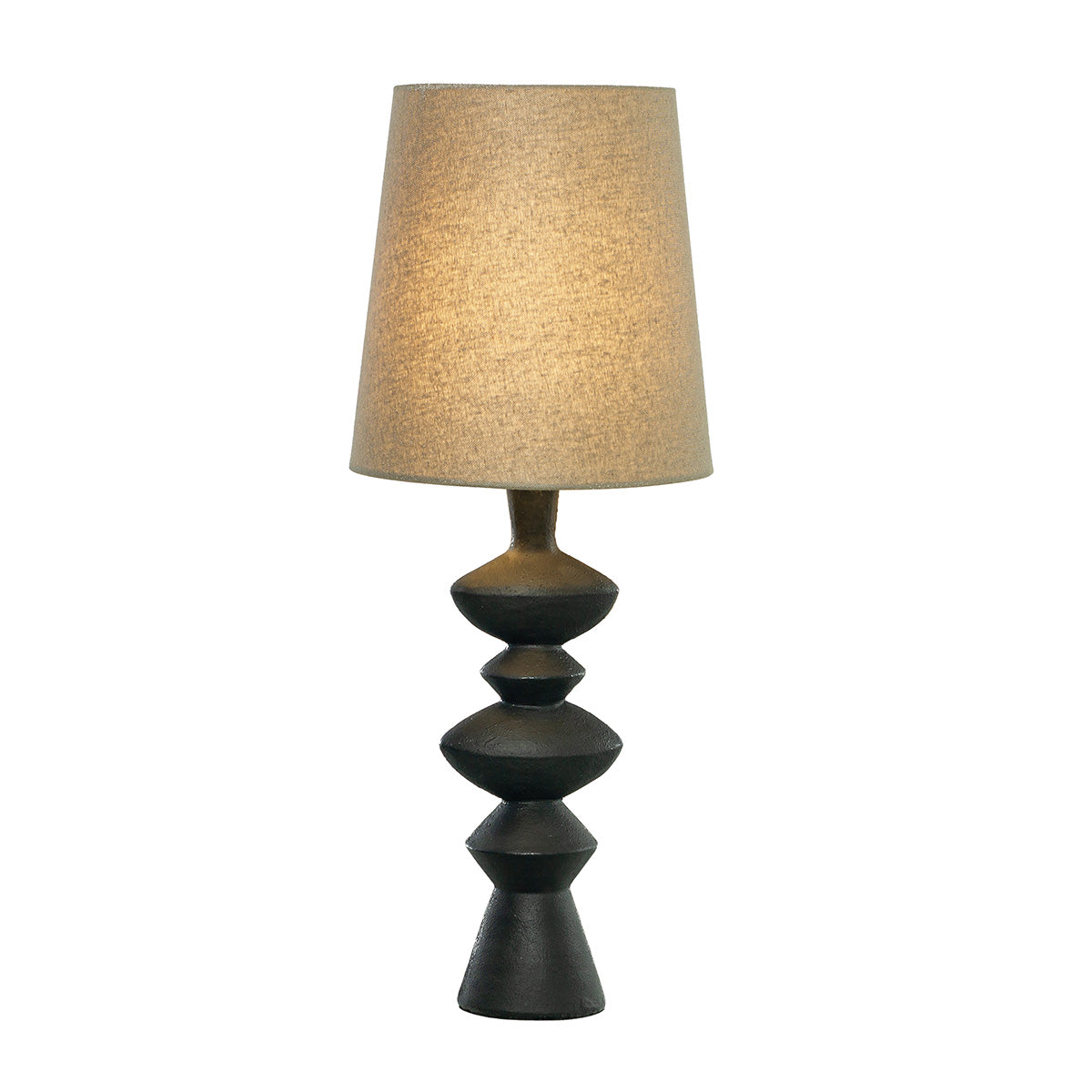 Nina bordlampe svart/brun m/skjerm
