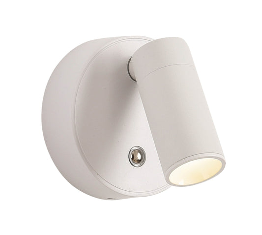 Rio veggspot hvit oppladbar