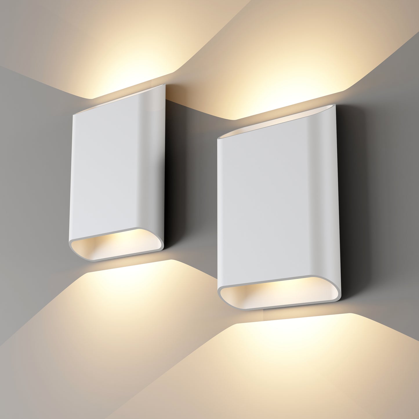 Trem K2 vegglampe hvit IP65