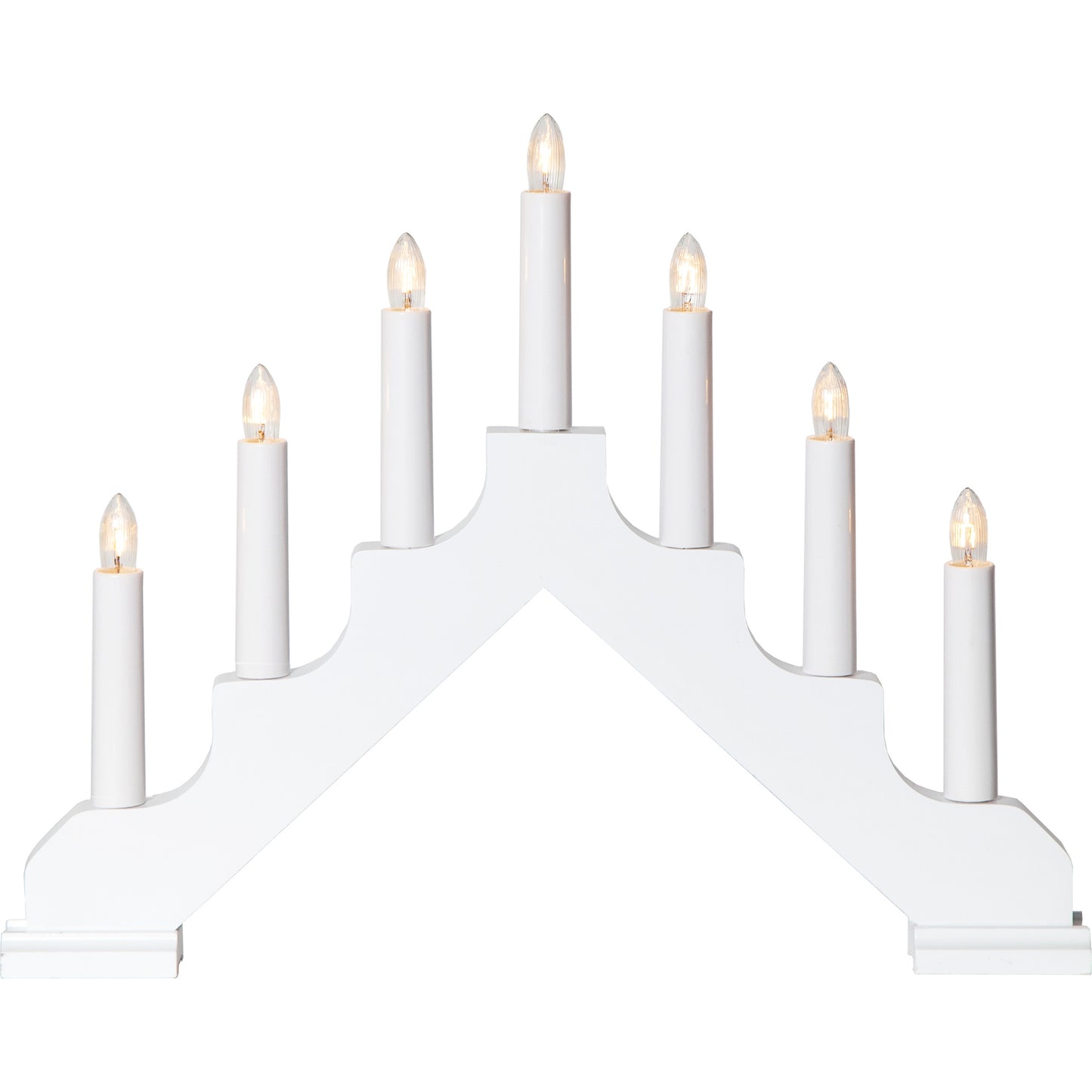 Ada 7-lys adventsstake hvit