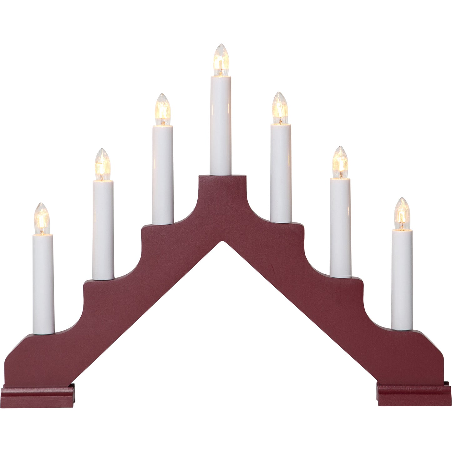 Ada 7-lys adventsstake rød