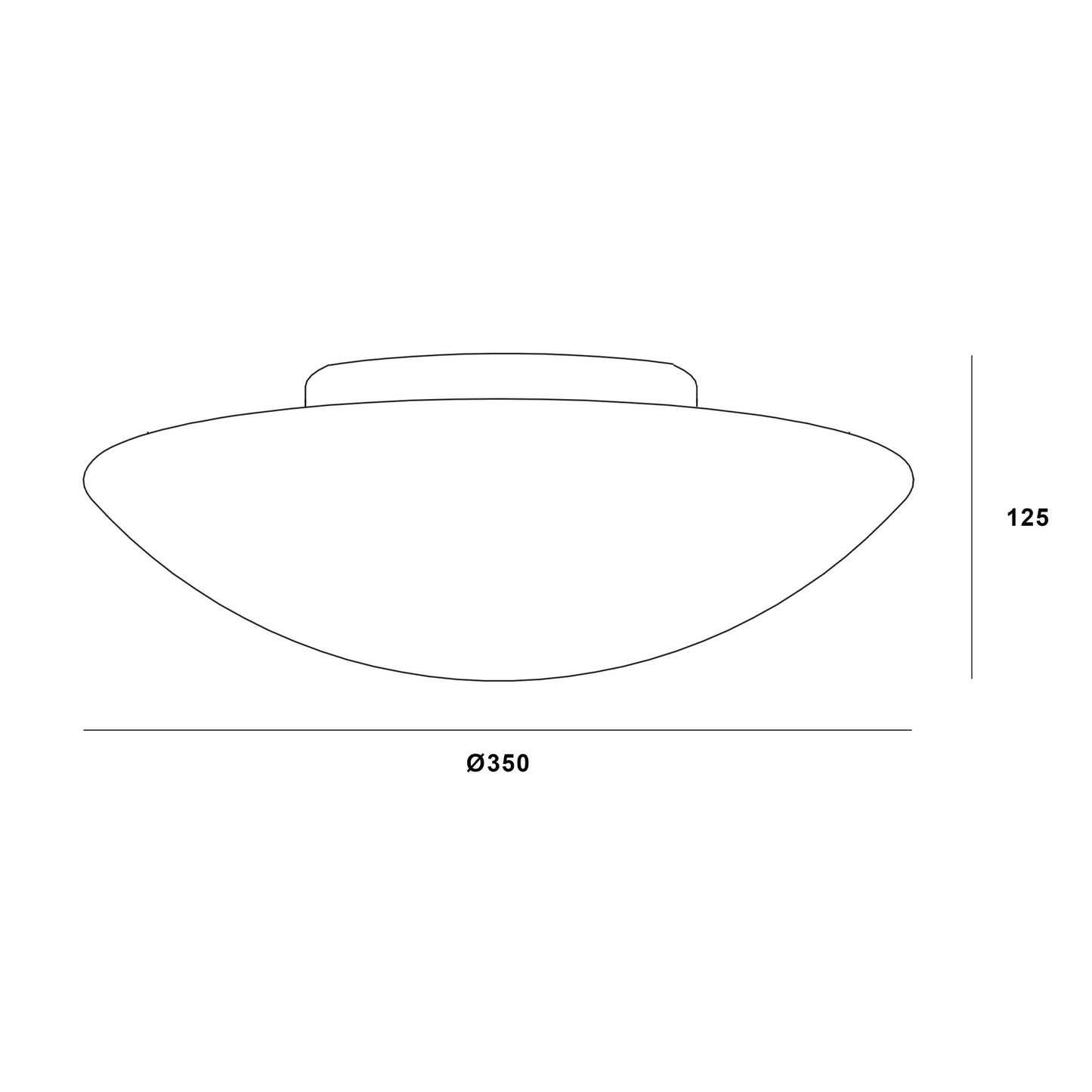 Bright takplafond Ø35cm hvit