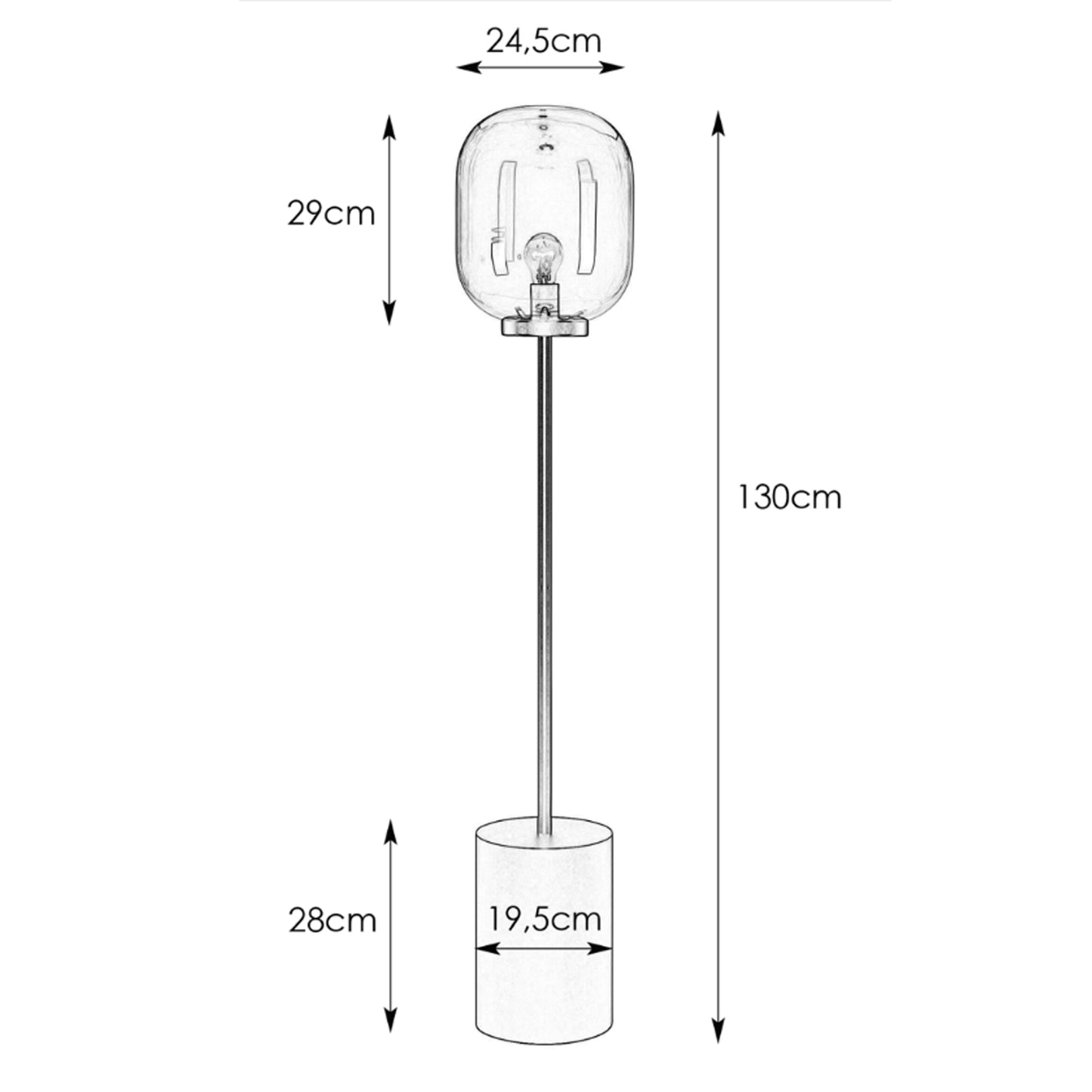 Brooklyn gulvlampe sort/sotet