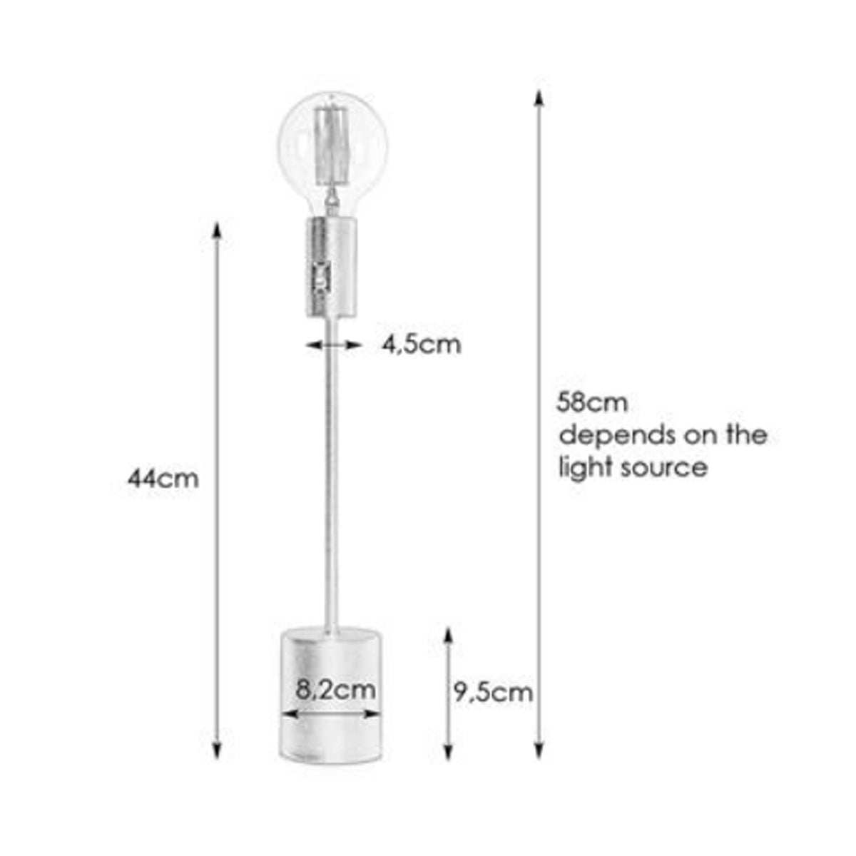 Capital bordlampe sort