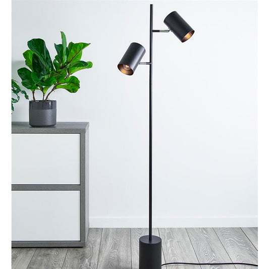 Couple 2-lys gulvlampe sort