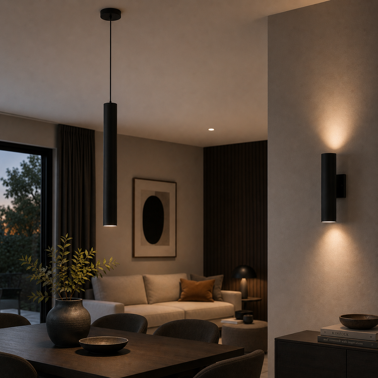 Lysgløtt taklampe 1-lys GU10 sort