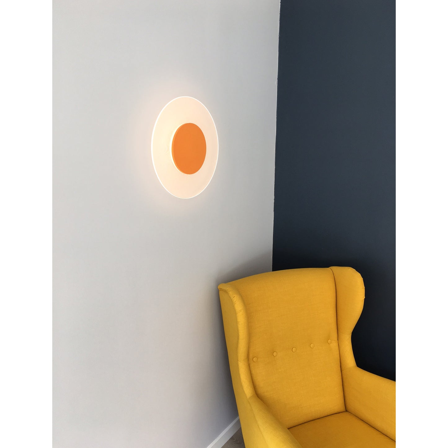 Jade LED tak-/vegglampe 18W hvit/klar