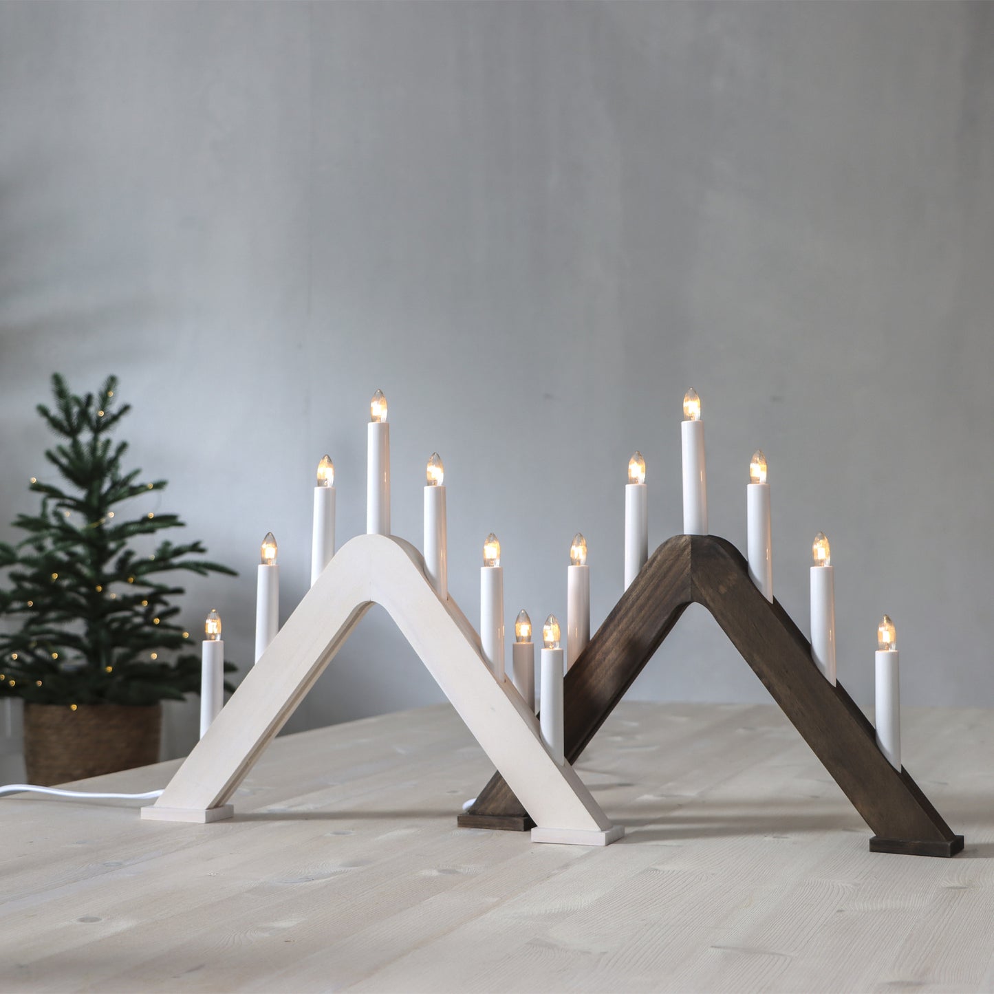 Jarve 7-lys adventsstake hvit