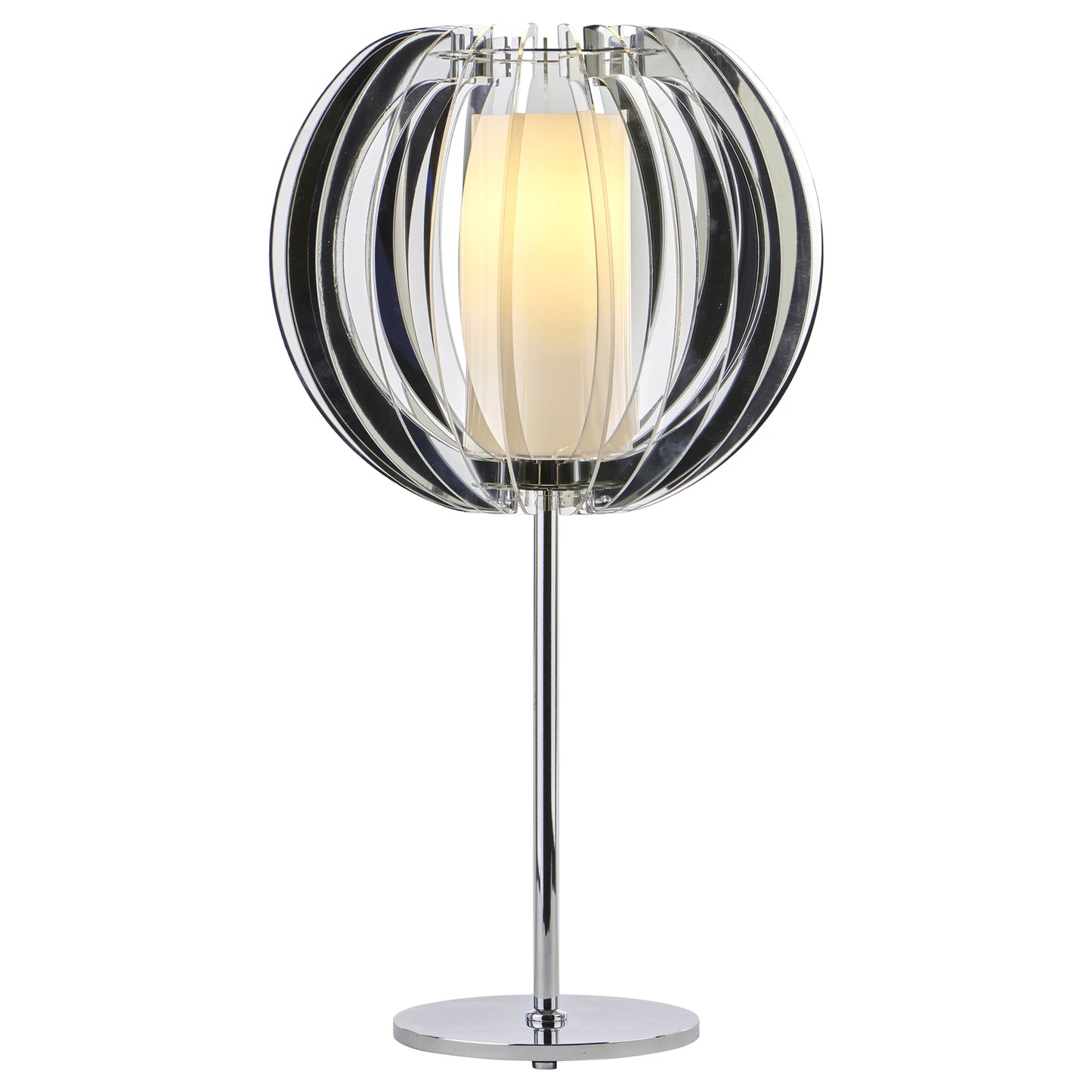 Lyra bordlampe krom/klar