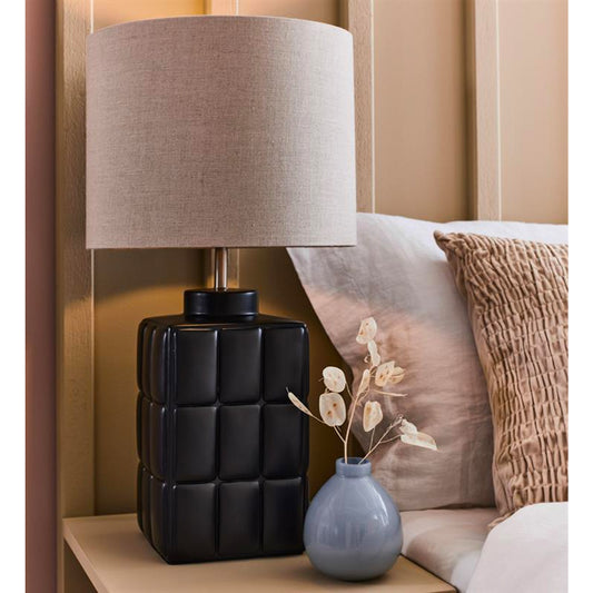 Makura bordlampe stor sort/beige