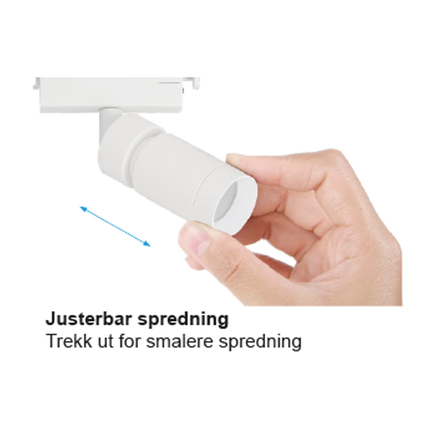 MicroLine Beta LED enkel spot hvit