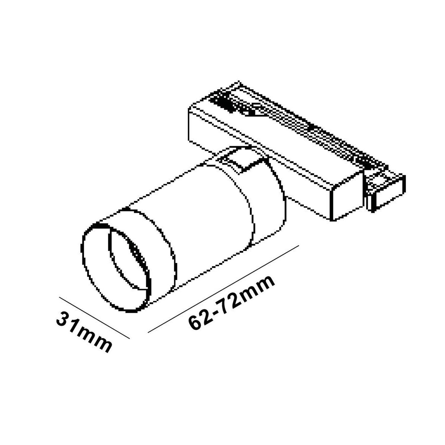 MicroLine Beta LED enkel spot grafitt sort