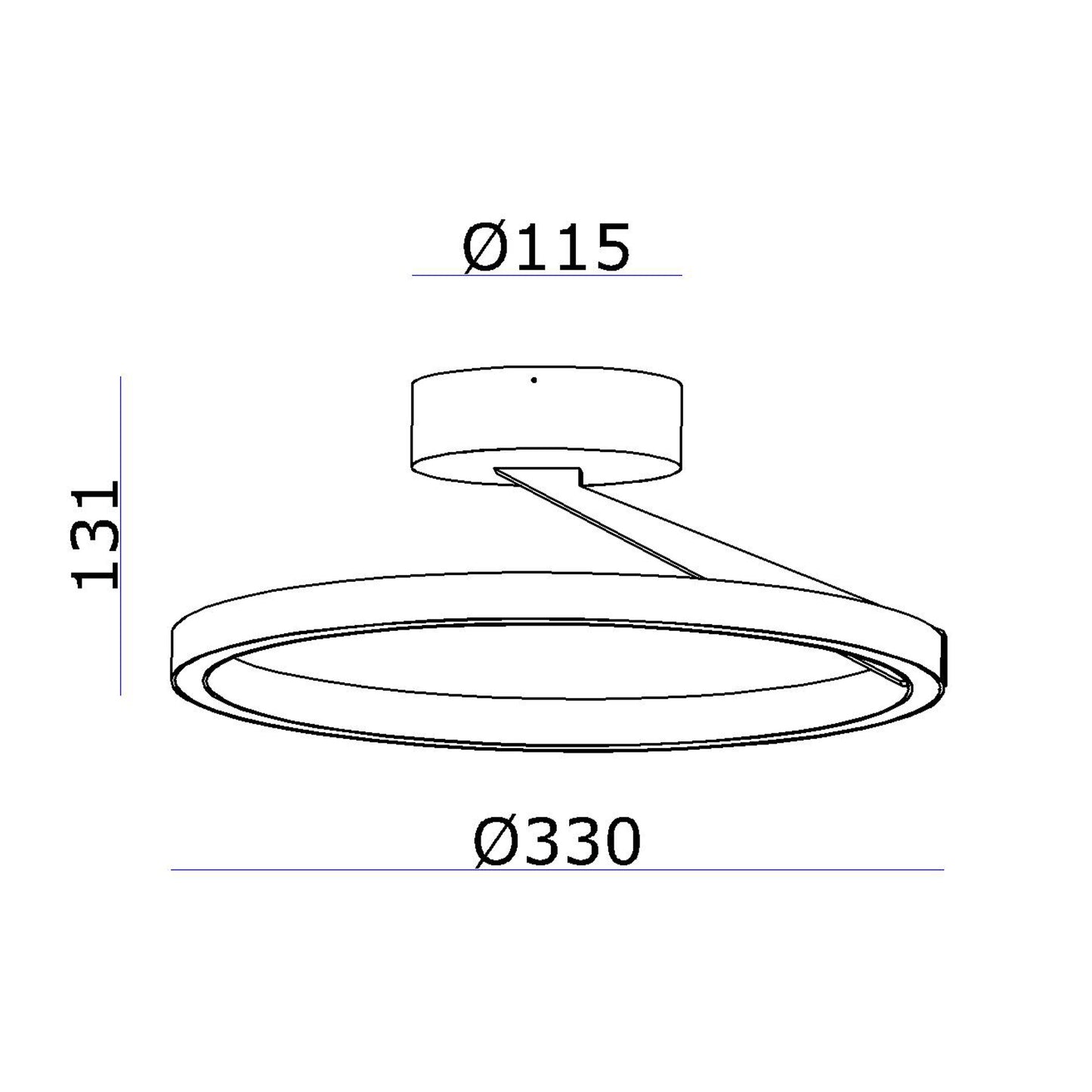Mind LED takplafond Ø33cm sort