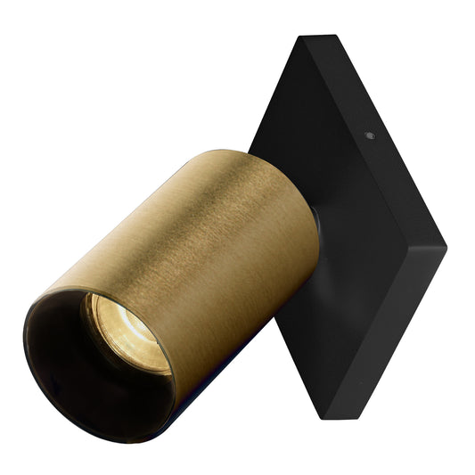 Oz K1 tak-/veggspot messing/sort