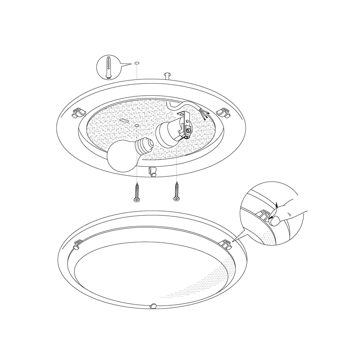 Planet takplafond Ø29cm satin