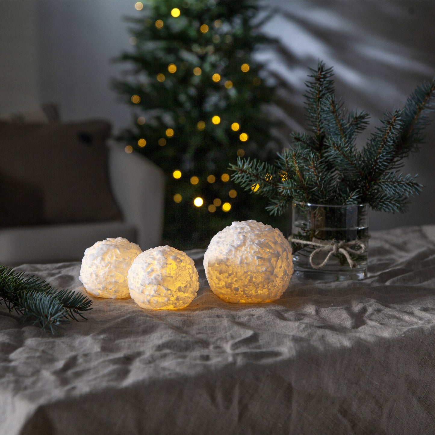 Snowball julepynt snøball hvit