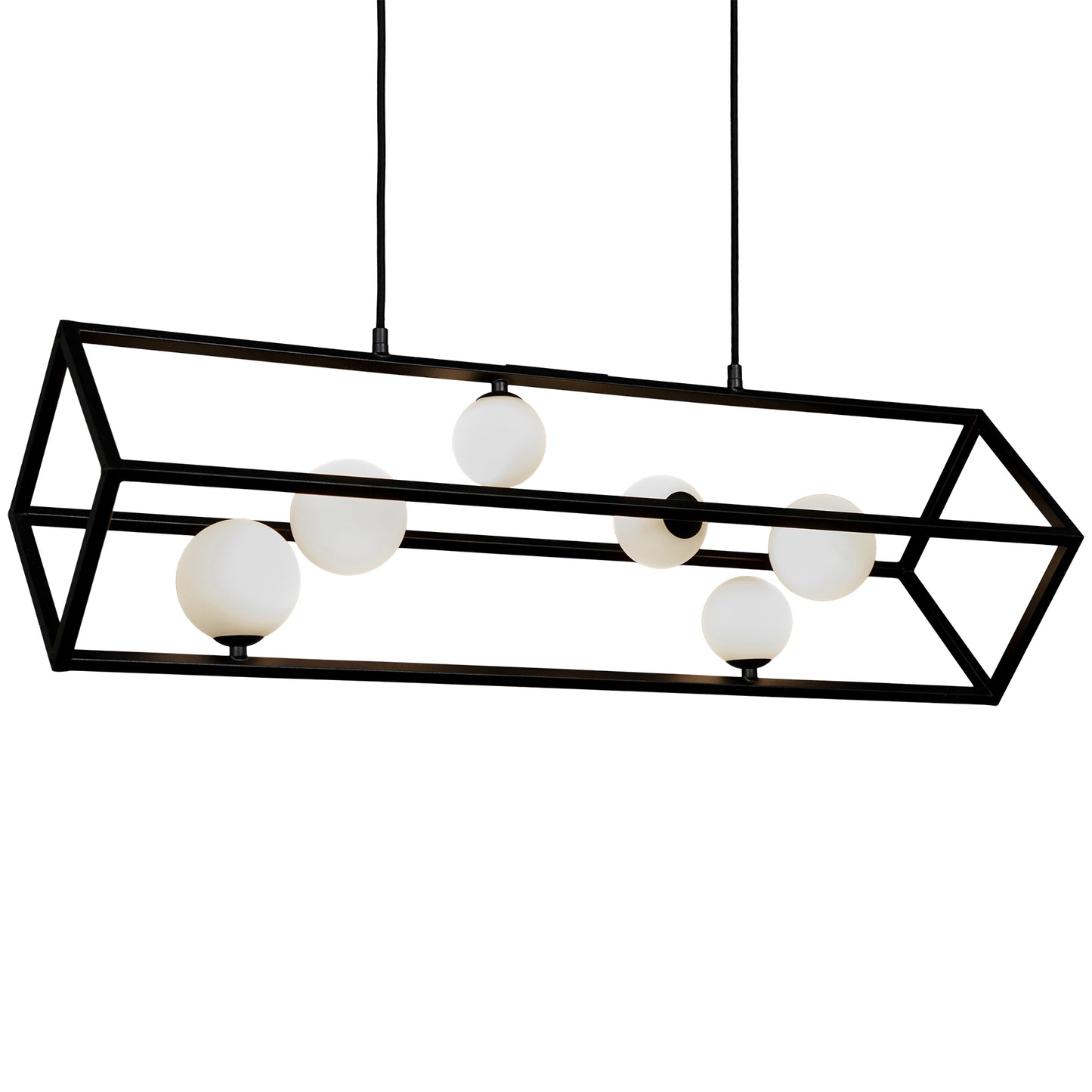 Tilt 6-lys pendel sort/opal
